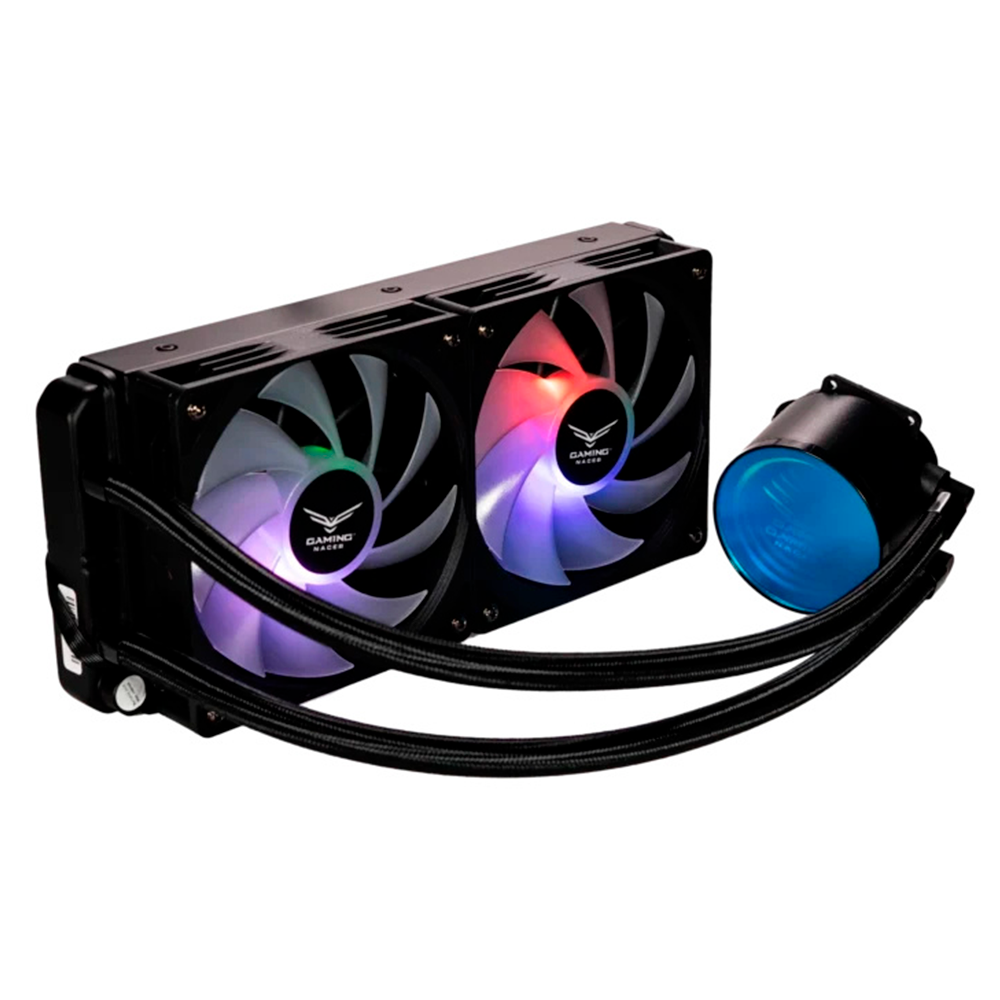 Enfriamiento Liquido Naceb 240MM Artico con iluminacion ARGB color Negro
