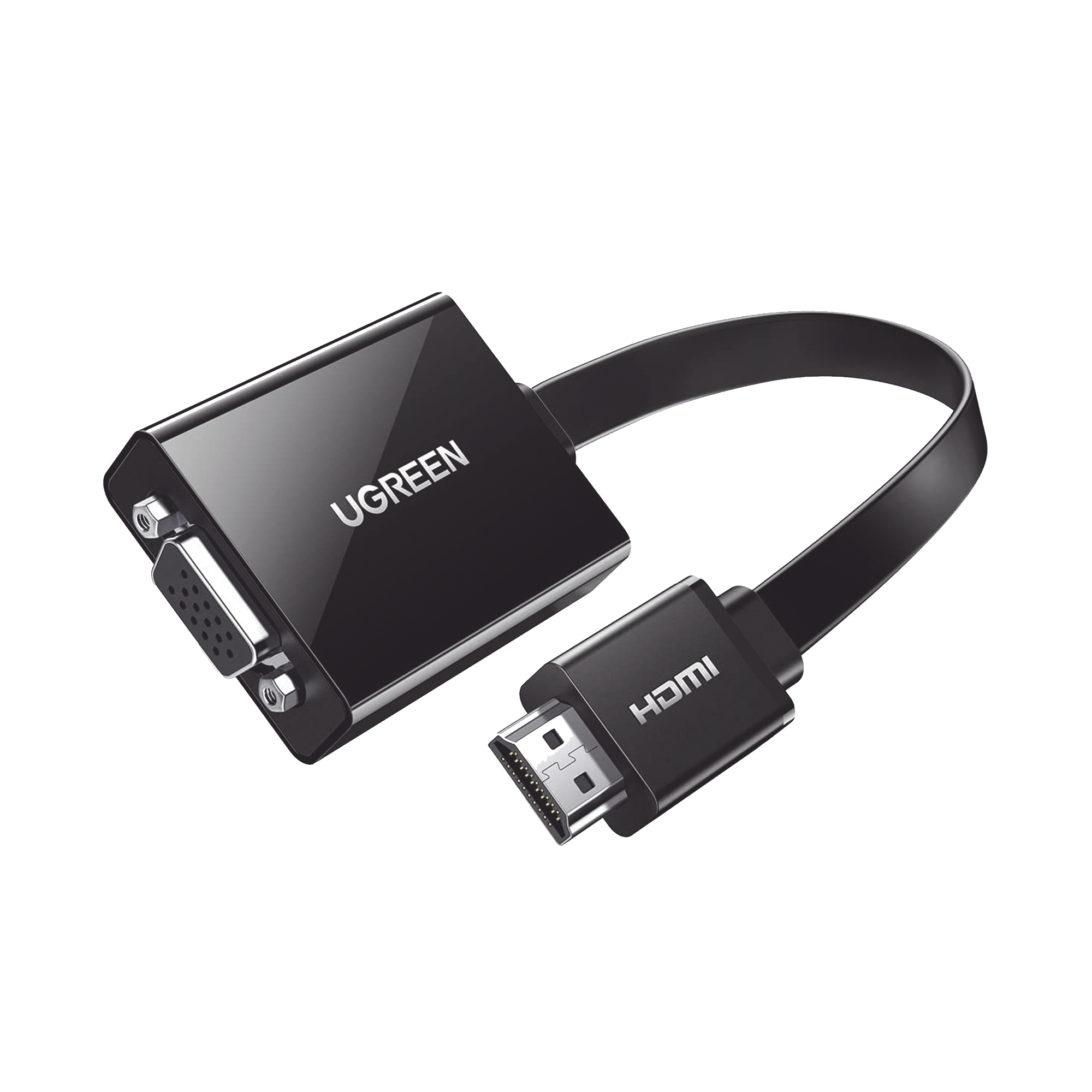Adaptador HDMI a VGA 1080P Audio 3.5mm Micro USB Plug and Play Sin Controlador ABS Flexible Duradero
