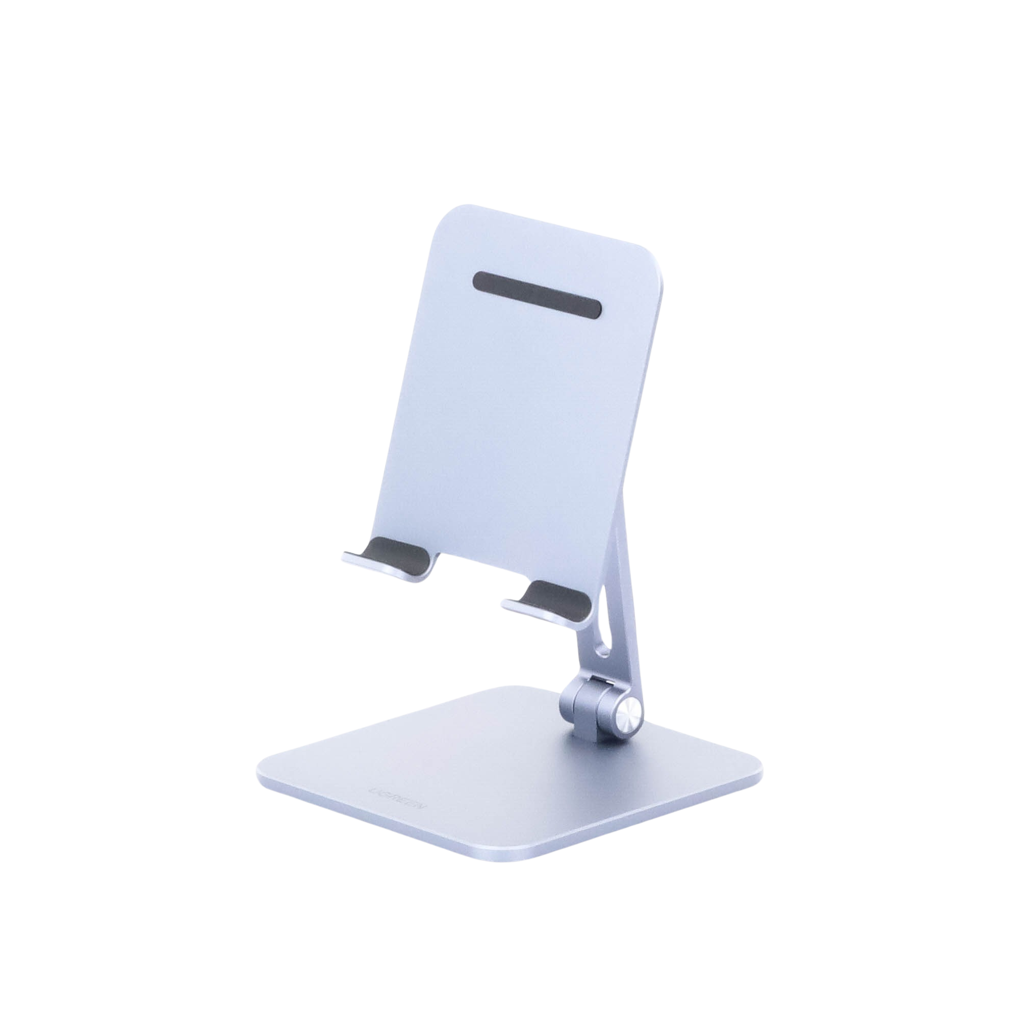 Soporte de Aluminio iPad Tablet Plegable Ajustable 180° 270° Antideslizante Silicona Compatibilidad 7.9 a 12.9 Gris