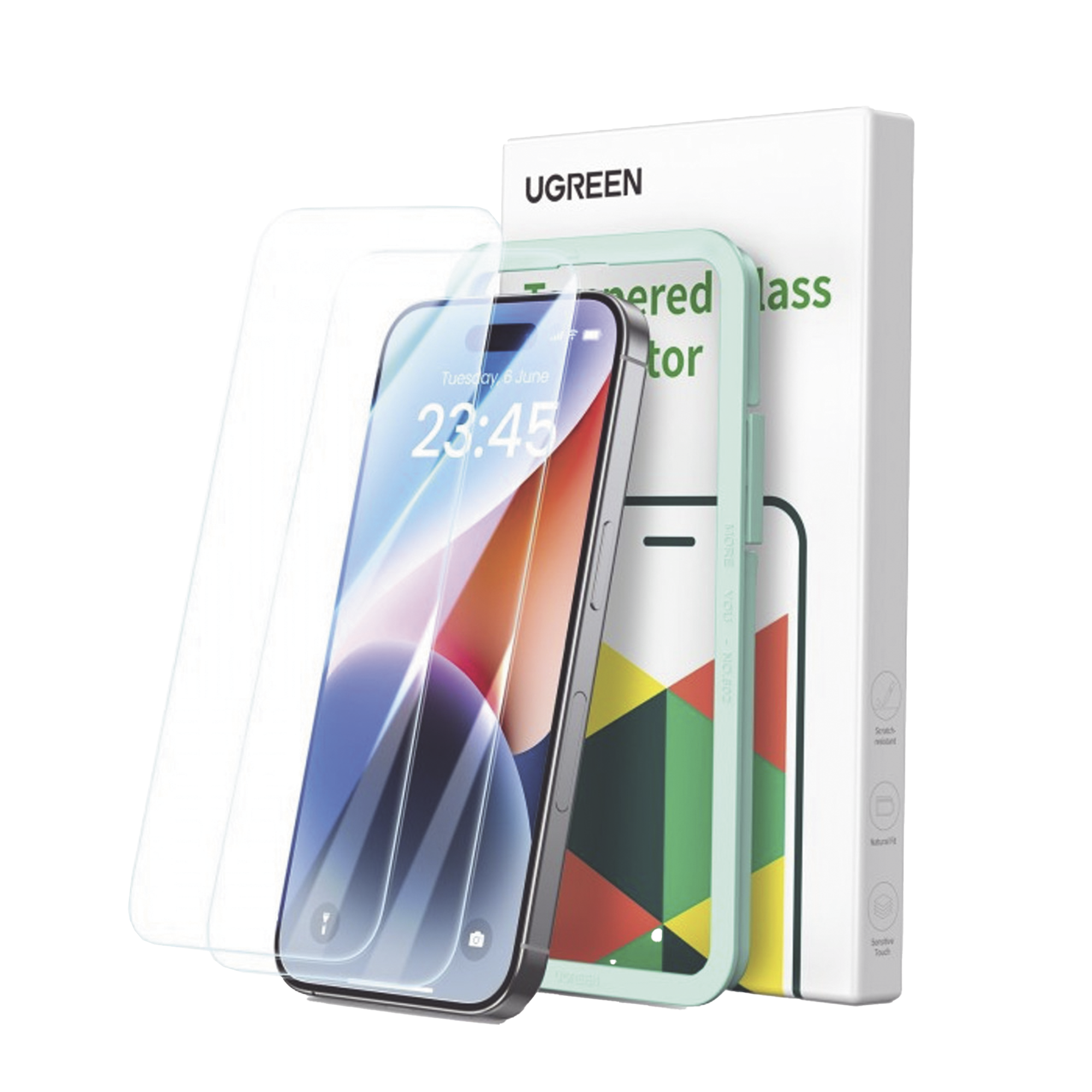 Protector Pantalla UGREEN HD iPhone 16 Pro Max Marco Instalación Paquete 2