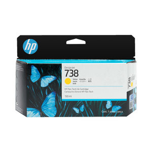Tinta HP DesignJet 738 130ml Color Amarillo