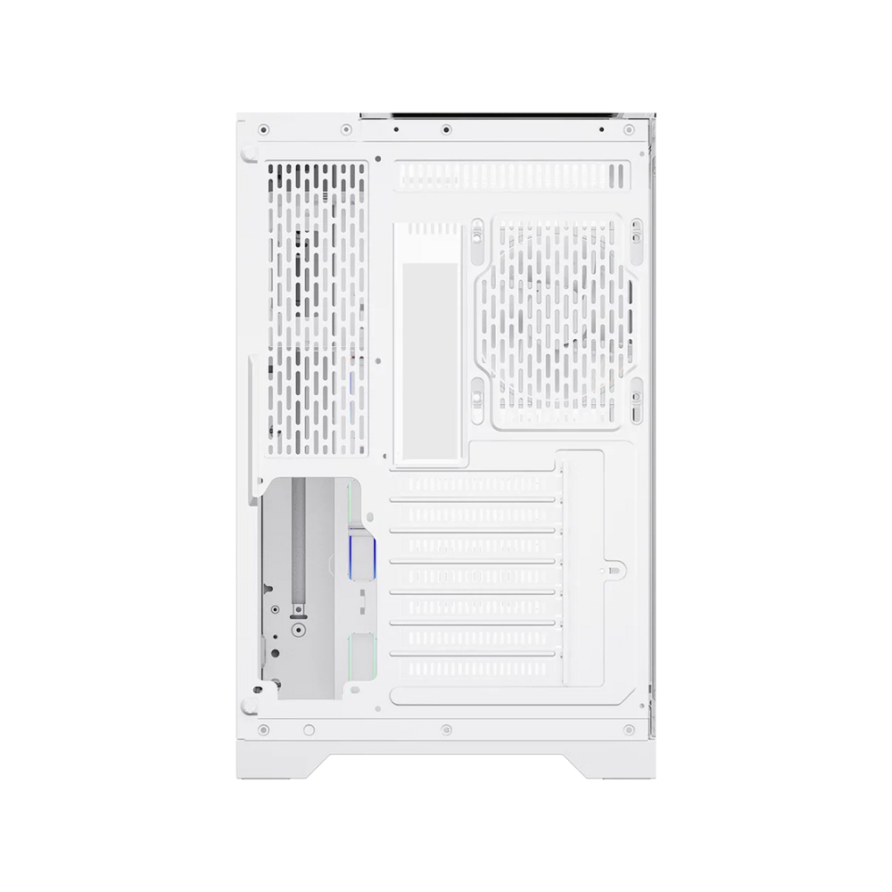 Gabinete Balam Rush Thank Expert Curve 7400 Mini Torre Blanco Cristal Sin Bordes Con Indicador Térmico 4 Ventiladores ARGB ATX / Micro ATX / Mini ITX Sin Fuente