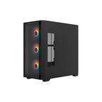 Gabinete Balam Rush Twin Mate 8000B Media Torre Negro Cristal 4 Ventiladores ARGB Mini ITX / Micro ATX Sin Fuente Panel Frontal Intercambiable Cristal / Malla