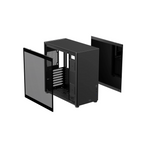 Gabinete Balam Rush Eris Jet GM985 Negro Micro Torre Sin Fuente Con Cristal