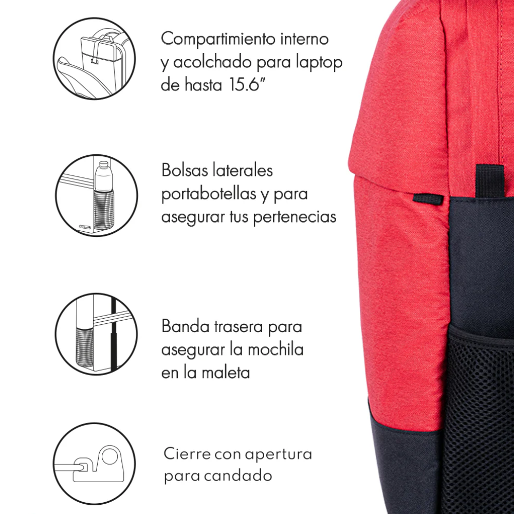 Mochila Backpack Tech Zone Strong TZ21LBP07-N para Laptop de 15.6"