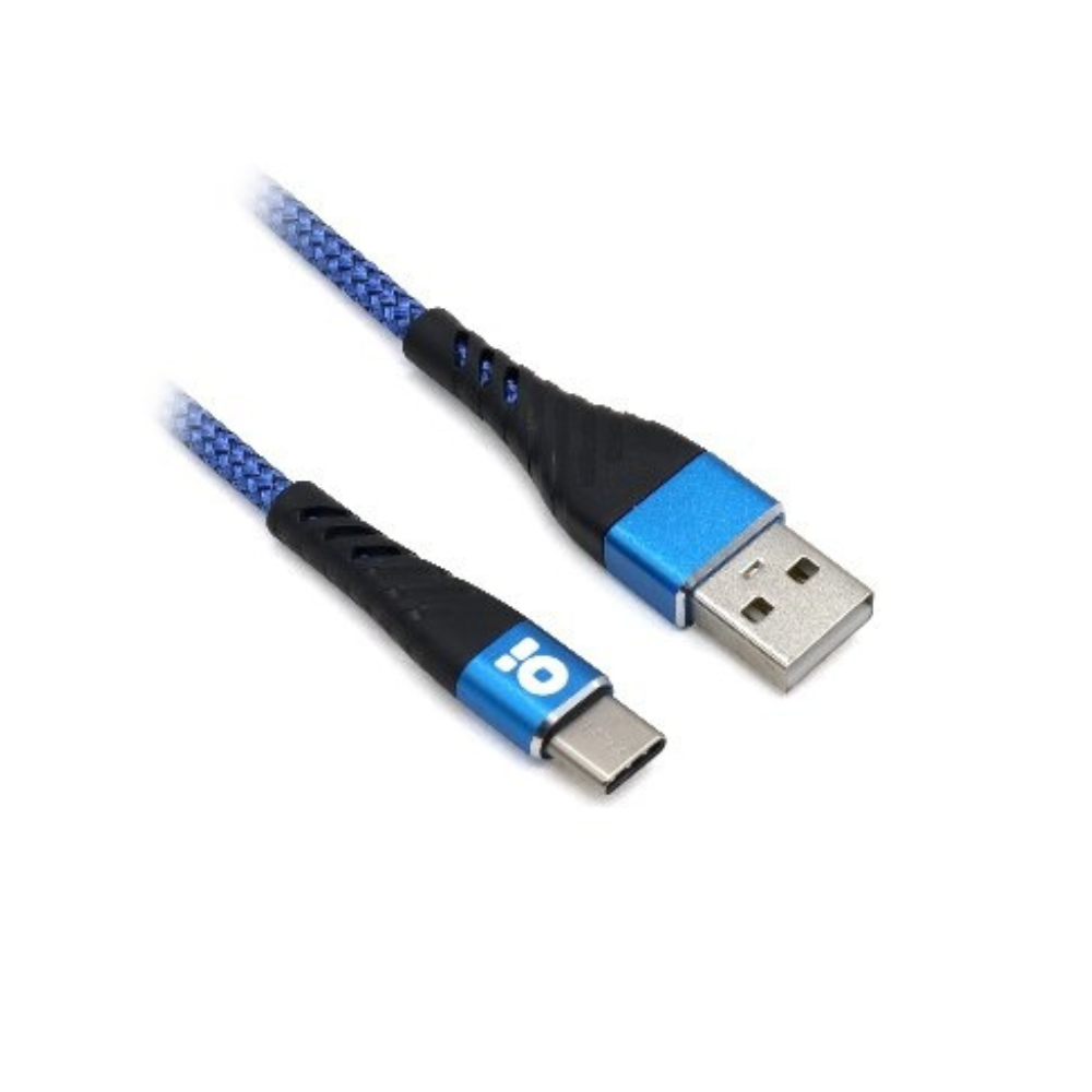 Combo caragador Brobotix de paded USB V3.0 con cable USB tipo C carga rapida modelo 963332 color Azul