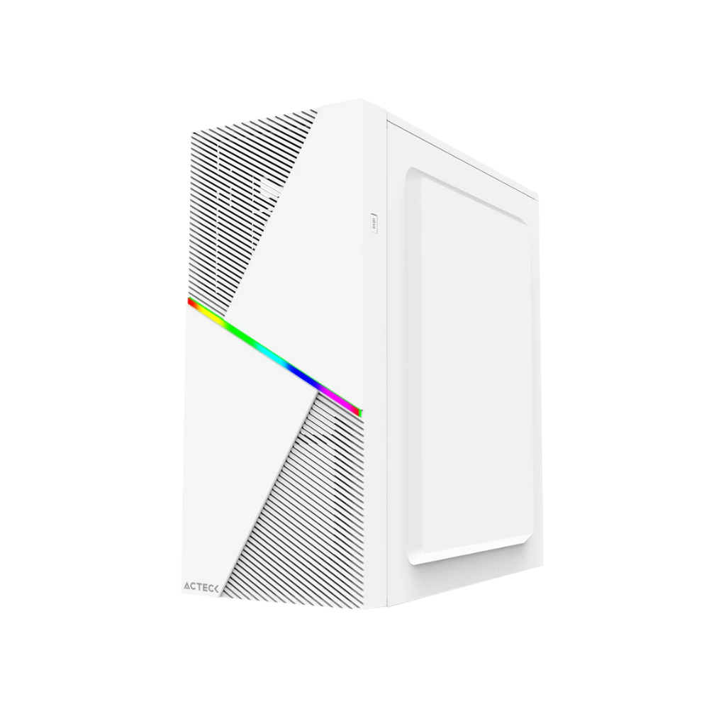 Gabinete Acteck Draco GM450 Media Torre ATX 500W Cristal Blanco — Modelo AC-935722