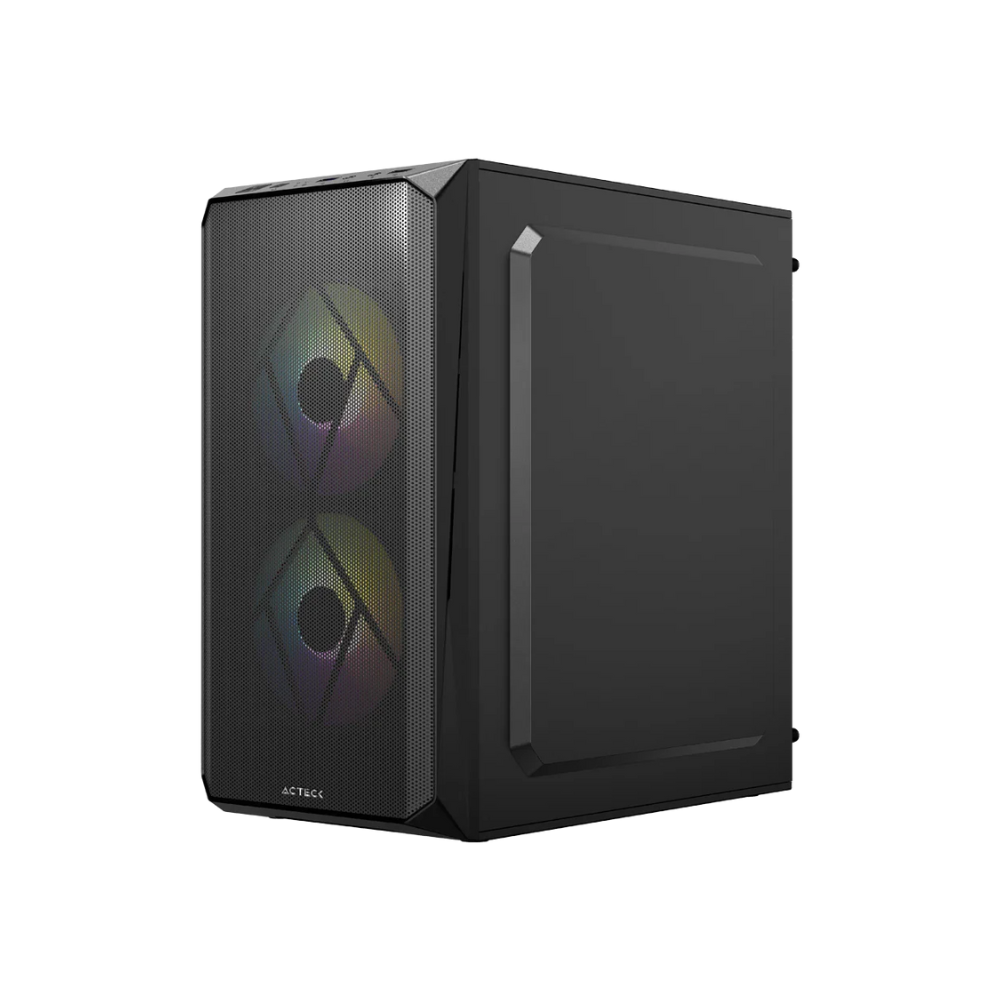 Gabinete Acteck Doom M-ATX Fuente ATX Plus 500W USB 3.0 Negro — Modelo AC-935739
