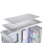 Gabinete Cougar DuoFace Pro Cristal Templado Blanco ARGB ATX 4 Ventiladores