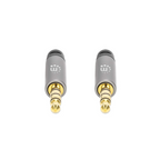 Cable Manhattan Audio Estéreo 3.5mm M-M 2M Negro/Plateado (355995)