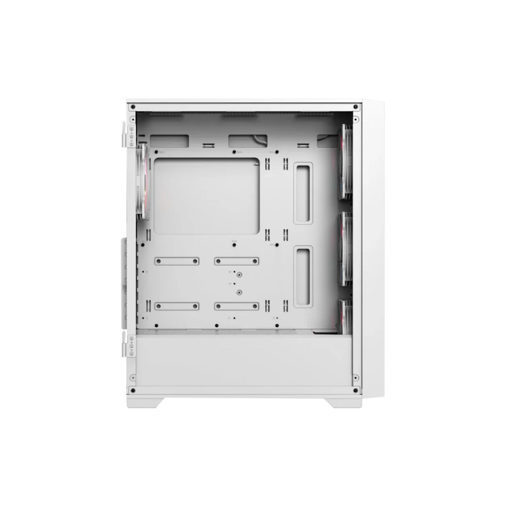 Gabinete Balam Rush Twin Mate 7000B Media Torre Blanco Cristal 4 Ventiladores ARGB ATX Sin Fuente Panel Frontal Intercambiable Cristal / Malla