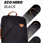 Mochila Backpack TechZone Echo Hero de 15.6" TZLBP56W-N de Materiales Reciclados Negro