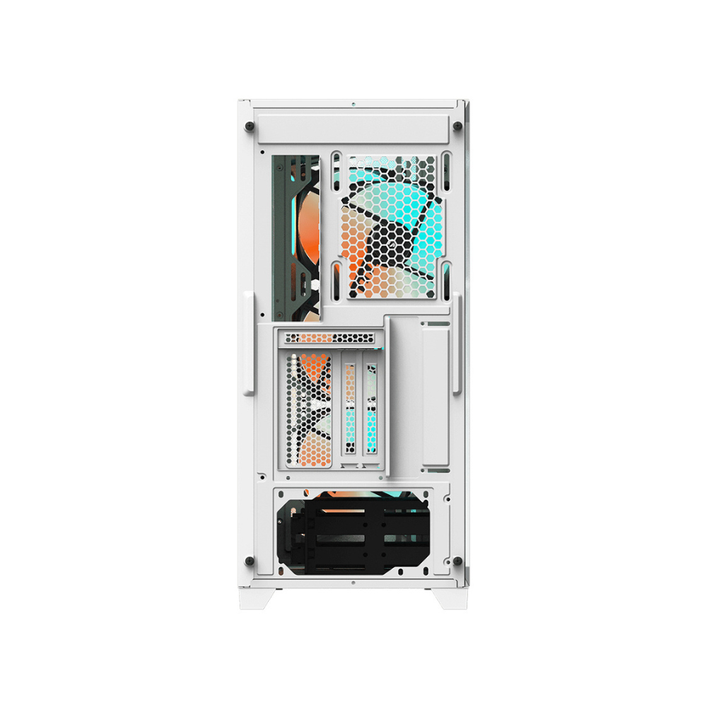 Gabinete Gigabyte GB-AC301GW Blanco Media Torre ATX Cristal Templado 4 Ventiladores ARGB