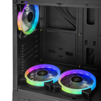 Gabinete Yeyian Crescent ATX, 3 Ventiladores ARGB, Cristal Templado (YCH-LAR7-01BK)