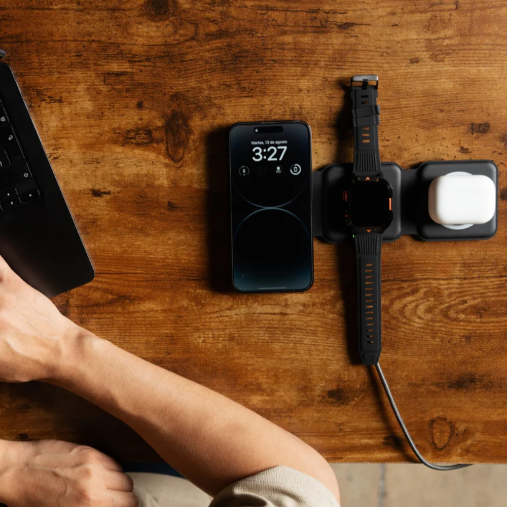 Cargador Perfect Choice Inalambrico 3 en 1 Carga Rapida Plegable 3Charge modelo PC-241034