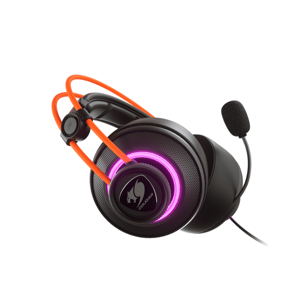 Audífonos Cougar Immersa Pro Prix USB 7.1 RGB con Micrófono Negro/Naranja