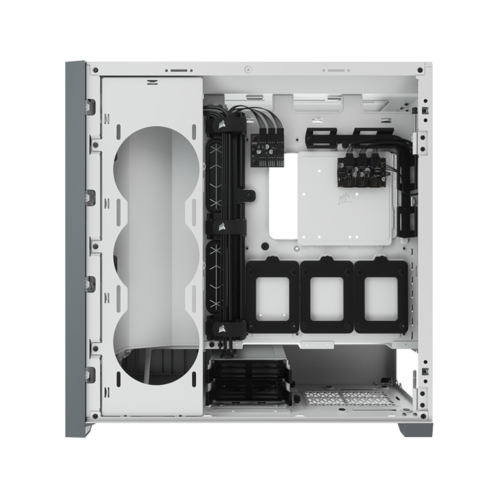 Gabinete Corsair ICUE 5000X RGB Blanco Cristal Templado ATX Semitorre 3 Ventiladores RGB Elite