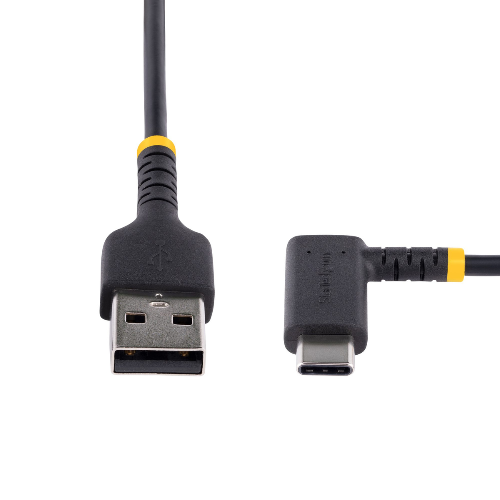Cable USB-A a USB-C 1m Acodado Recto Carga Rápida Alta Resistencia StarTech.com Mod. R2ACR-1M-USB-CABLE
