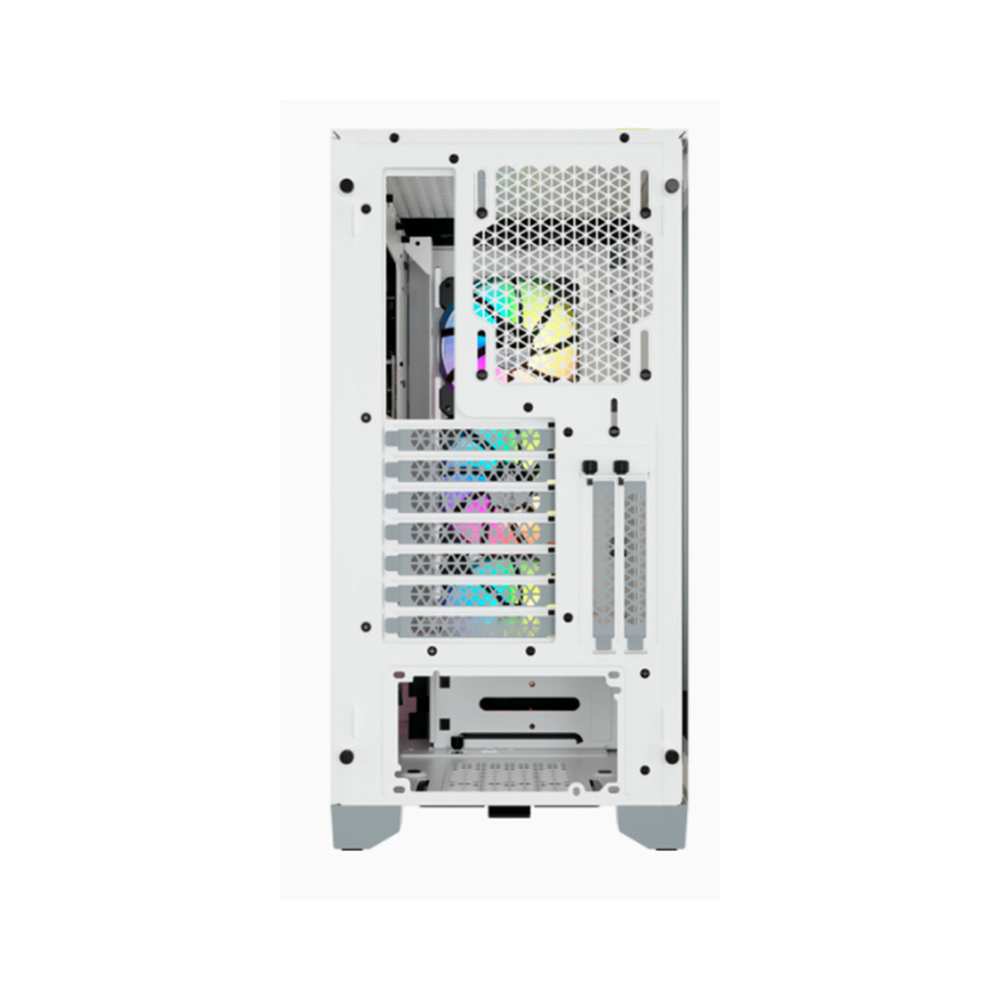 Gabinete Corsair ICUE 4000X RGB Blanco Cristal Templado ATX Semitorre 3 Ventiladores RGB