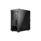 Gabinete Cougar Purity Cristal Templado Negro RGB Mini ATX 1 Ventilador