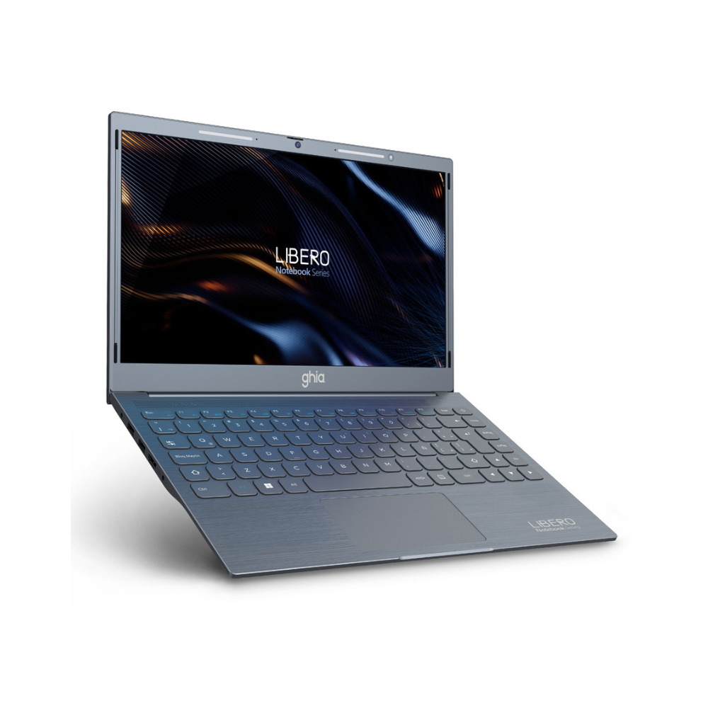 Notebook GHIA Libero 14.1", HD, Intel Celeron N4020C, 4GB RAM, 128GB eMMC, HDD 2.5", HDMI, Win 11 Home, Gris