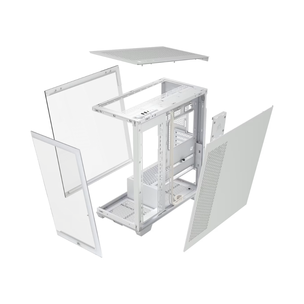 Gabinete Corsair 3500X, Semi Tower EATX/ATX/mATX/ITX, Cristal Templado, Sin Fuente, Sin Ventiladores, Cables Ocultos, Color Blanco