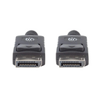 Cable DisplayPort Macho-M 1M Negro Blindado 4K@60Hz Manhattan (306935)