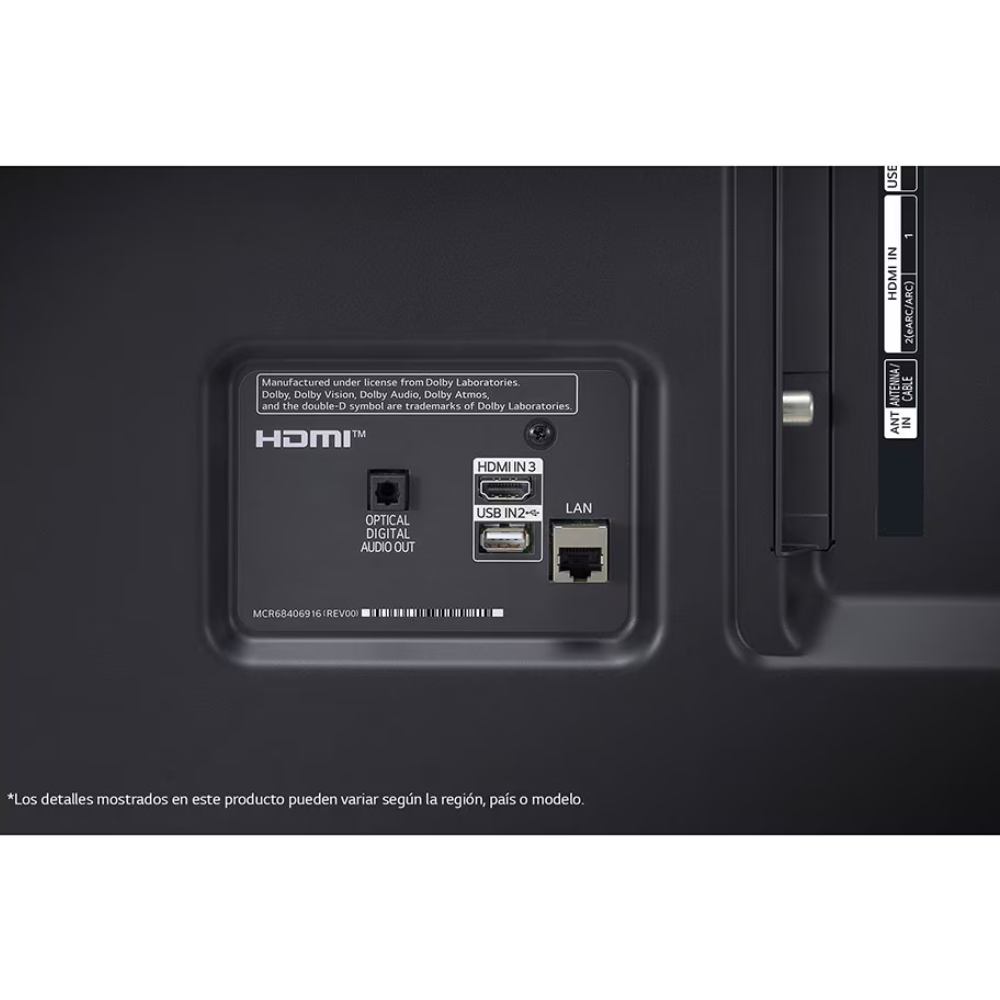 Televisor LG 70" AI ThinQ Smart TV 4K UHD Procesador AI 4K Gen6 WebOS