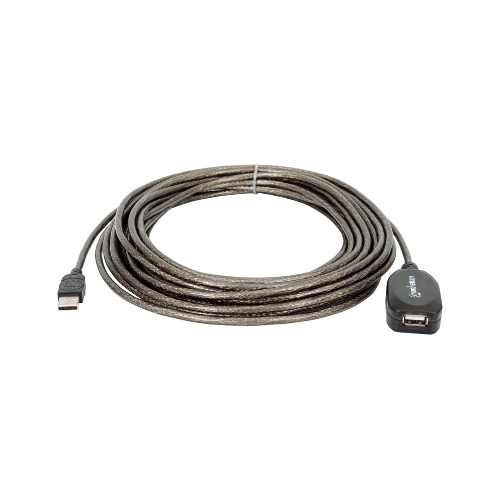 Cable USB V2.0 Extensión Activa 10.0M Bolsa Manhattan (151573)