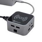 Docking Station GETTTECH GHW-69401 con RJ45, PD, SD/TF, USB, HDMI, Thunderbolt y Cargador Inalámbrico