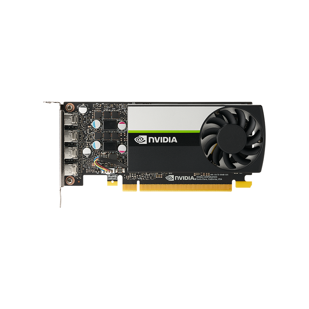 Tarjeta de Video PNY 4GB Quadro T1000 GDDR6 128-Bit 4X Mini DP