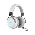 Audífonos Corsair CA-9011186-NA Virtuoso Inalámbricos 7.1 Canales USB-C/Micrófono Comp. PC RGB Blanco