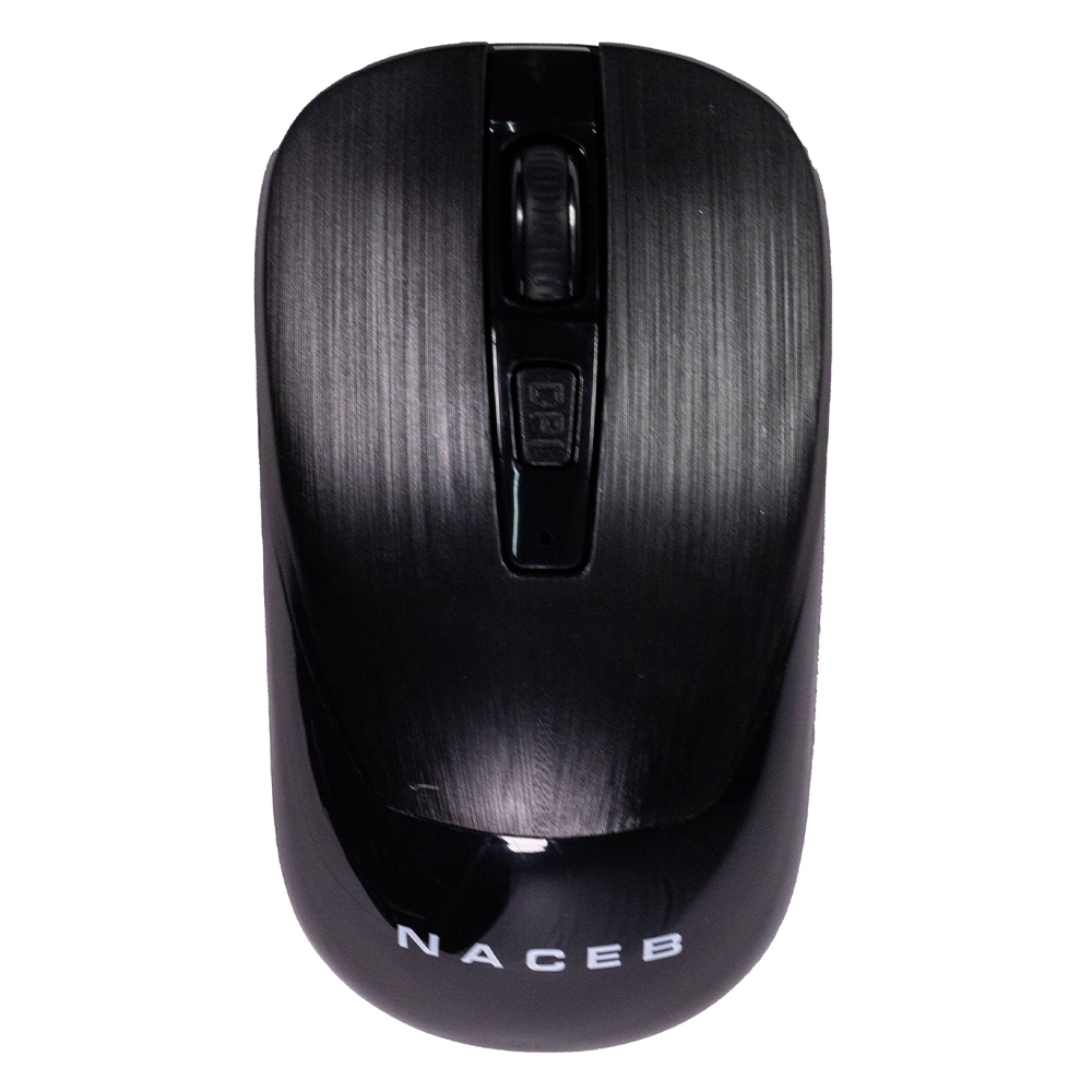 Mouse Inalambrico Naceb con recepeptor USB color Negro 2.4G 1600 DPI 3 botones