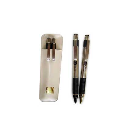 Juego Boligrafo Lapicero Zebra 5000 Metalicoo Negro C/2Piezas