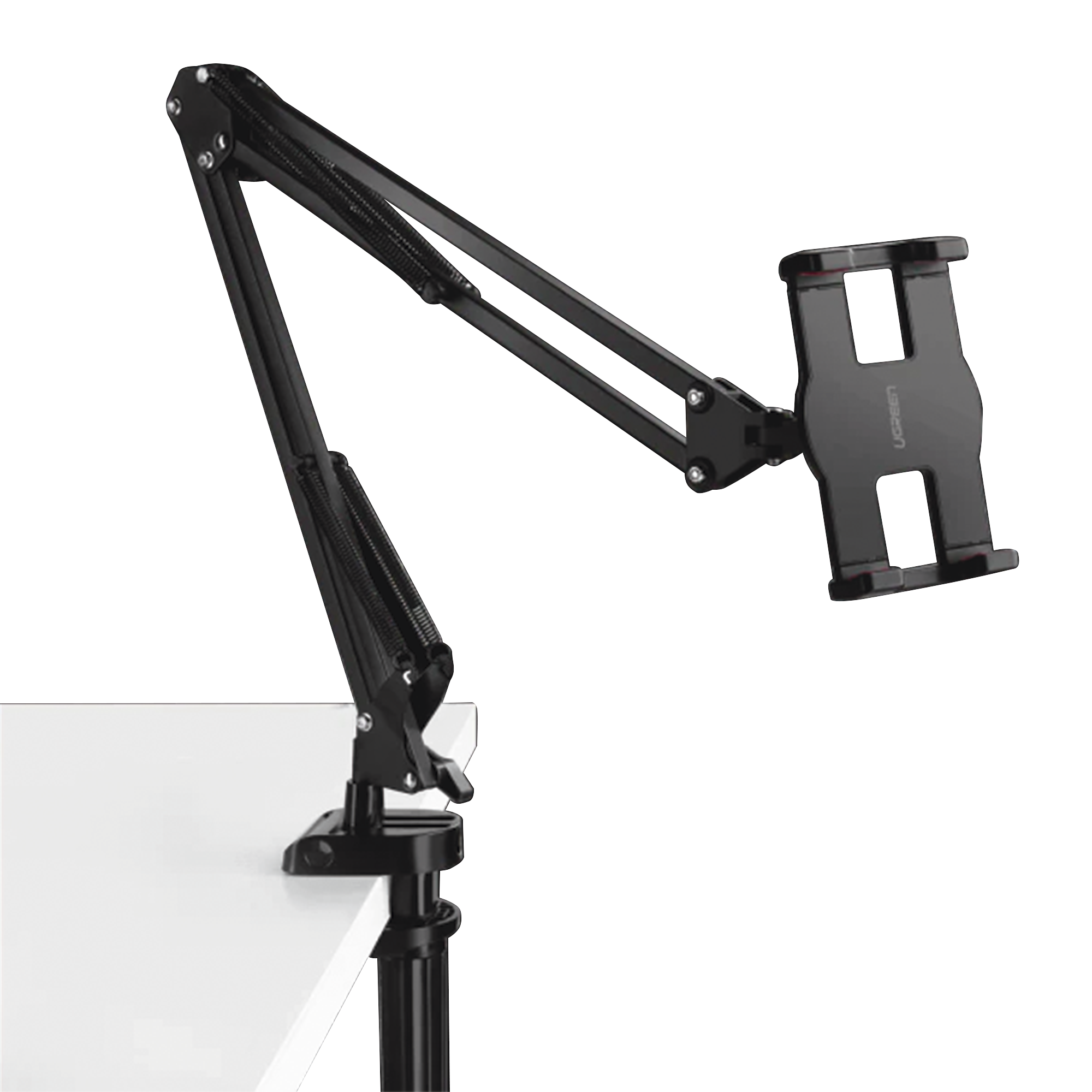 Soporte Tableta Brazo Perezoso Ajustable Cabezal 360° 3 Perillas Compatibilidad 4 a 12.9 hasta 1.5kg ABS Metal