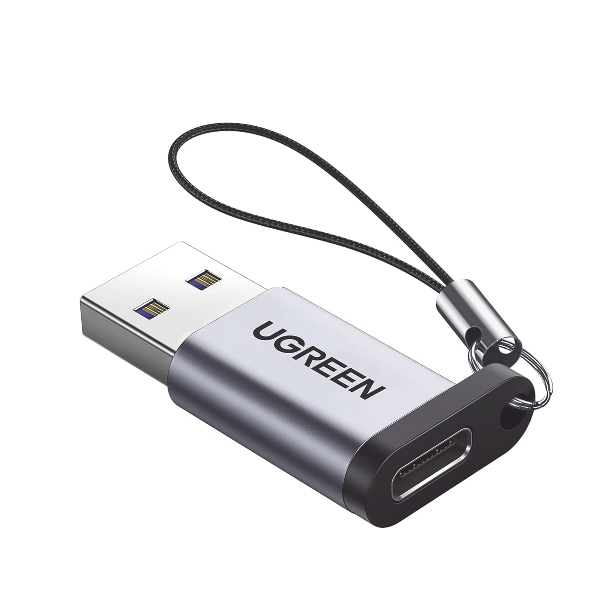 Adaptador USB 3.0 a USB C 3.1 Carga Datos 3A 5Gbps Compatibilidad VL160 Aluminio Gris