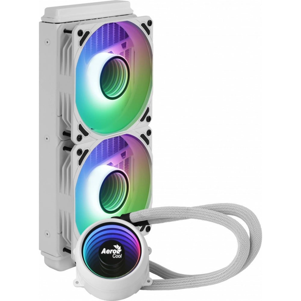 Enfriamiento Liquido AeroCool Mirage L240 WH Blanco ARGB 240mm LGA1700/AM5 2300 rpm