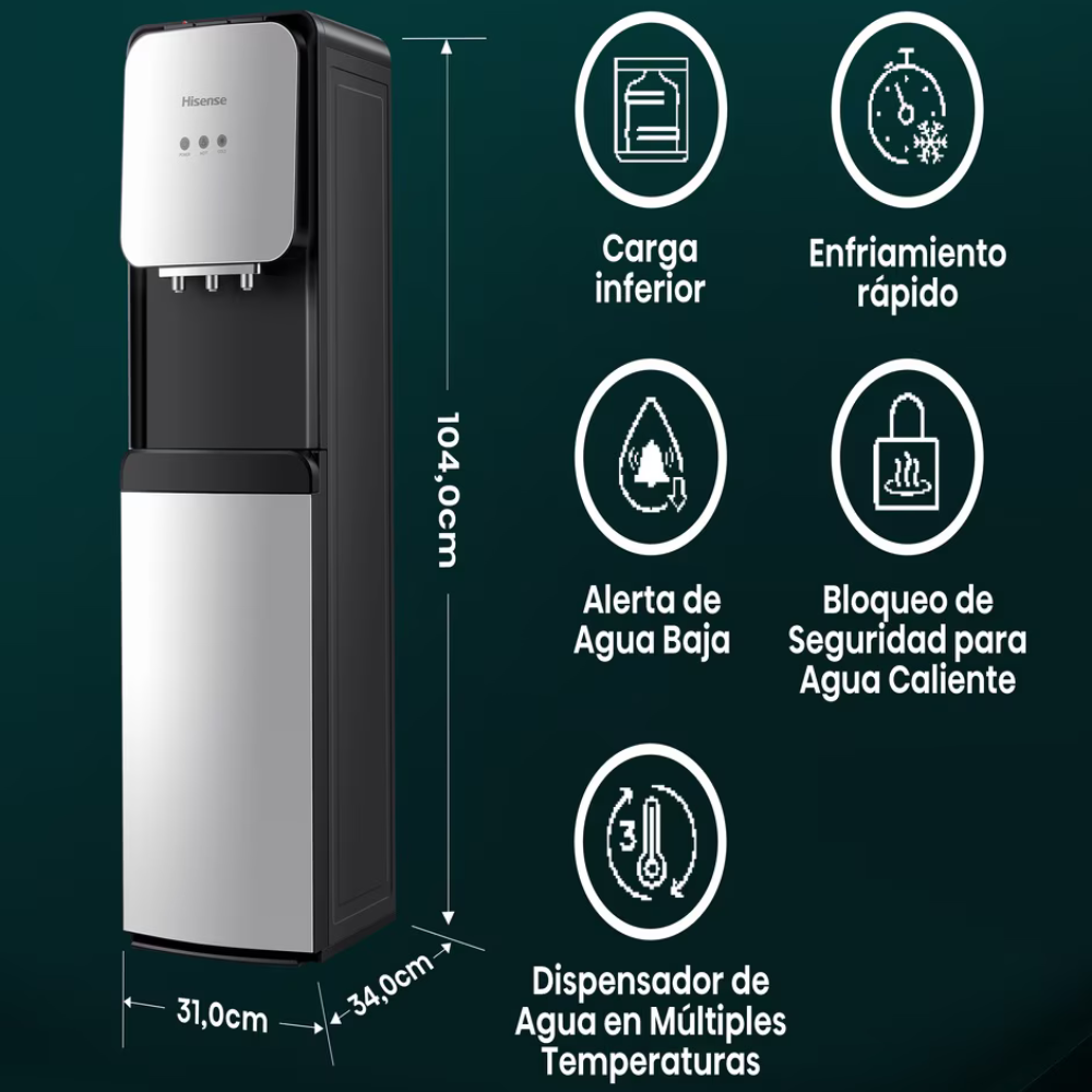 Dispensador de Agua Hisense Carga Inferior