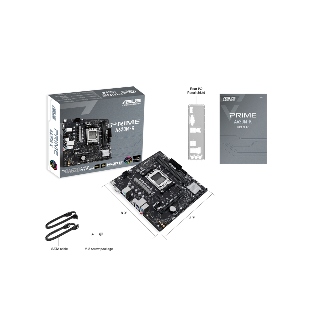 Tarjeta Madre ASUS Prime A620M-K Socket AM5 2xDDR5 HDMI / VGA Micro ATX