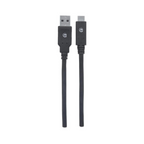Cable USB Tipo C a A Macho 2.0M Negro V3.1 Gen1 Manhattan (354974)