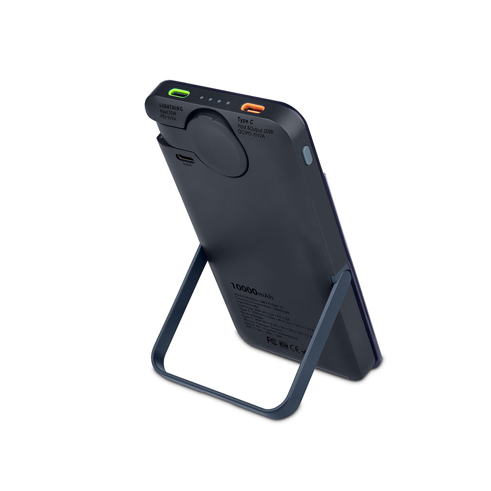Power Bank GETTTECH GBN-P10MP-01 10000 mAh USB-C / Lightning / Inalámbrico