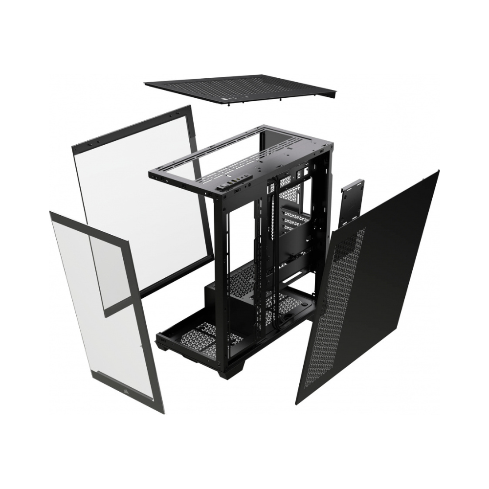 Gabinete Corsair 3500X BTF negro cristal templado media torre Mini-ITX / Micro-ATX / ATX / E-ATX