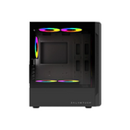 Gabinete Balam Rush Nyx GI730 Negro Mini Torre Max MB ATX Panel Izquierdo Con Cristal Frente Sólido Con Ranura 1xUSB 3.0 3 Ventiladores RGB