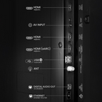 Televisor Hisense 75" A65NV, Smart TV 4K UHD, VIDAA (75A65NV)