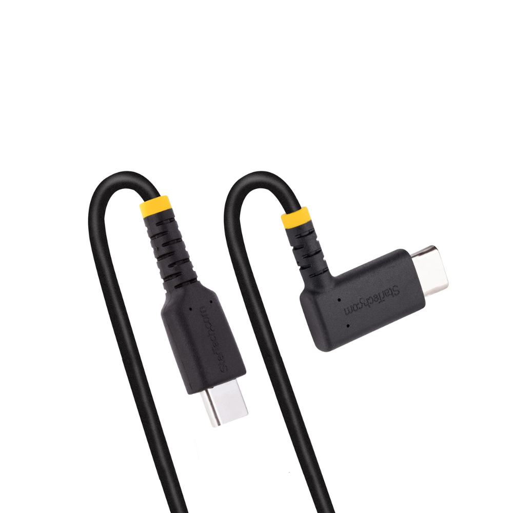 Cable USB-C 1m Acodado Recto PD 60W 3A Carga Rápida StarTech.com Mod. R2CCR-1M-USB-CABLE