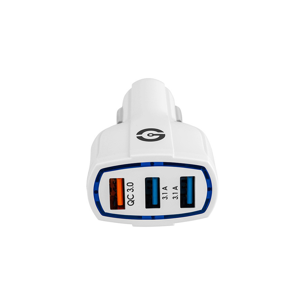 Cargador para Coche GETTTECH GCC-30FC-01 Volstok con 3 Puertos USB