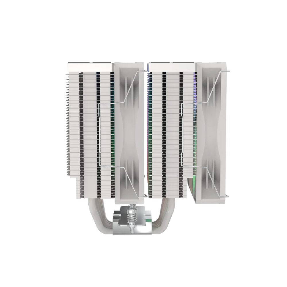 Enfriamiento de Aire Balam Rush Nitrox NX70 Blanco 6 Tubos de calor de cobre + 2 Vent Silencioso de 120 mm ARGB Torre de Calor en Aluminio