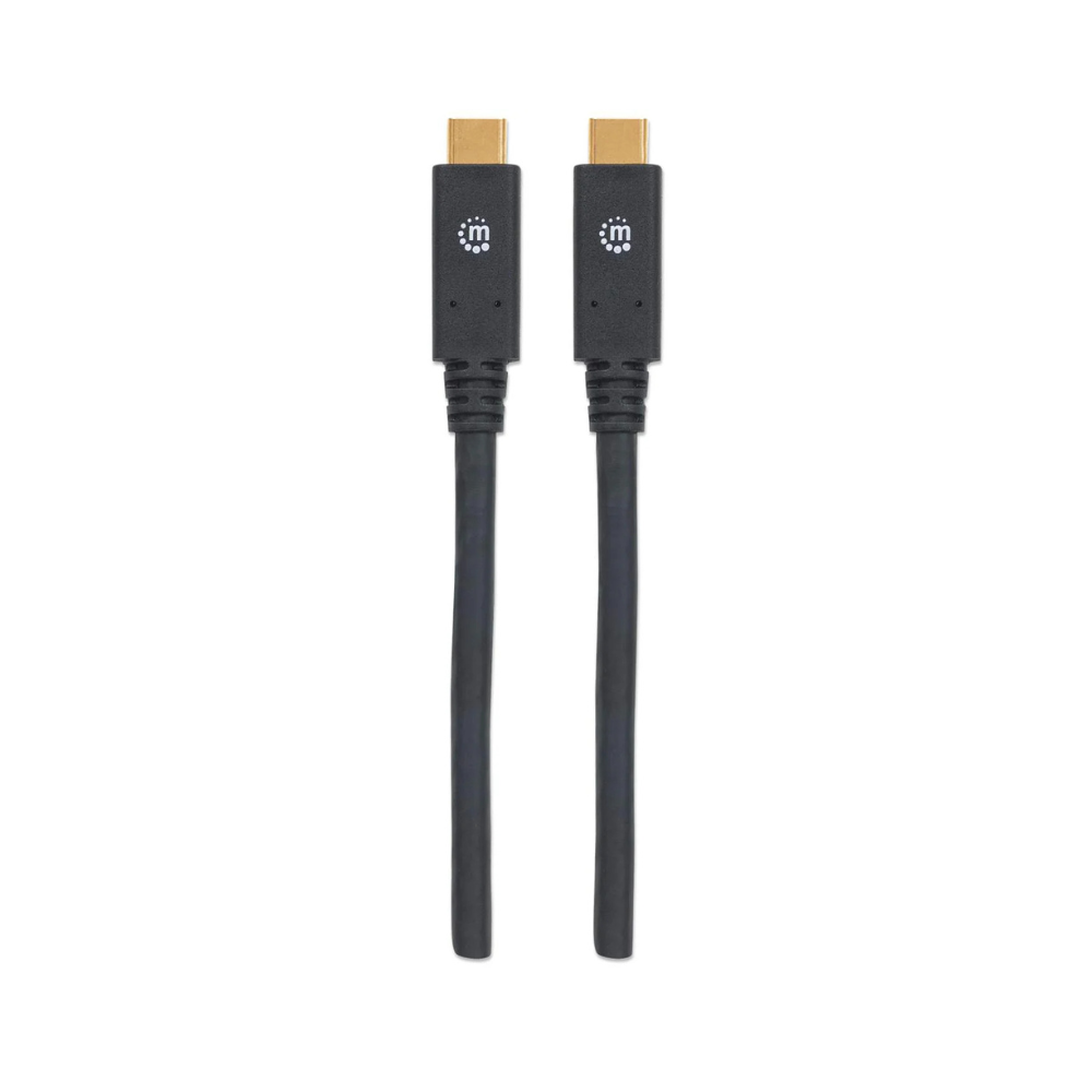 Cable USB-C V3.1 C-C 2.0M Negro Manhattan (354905)