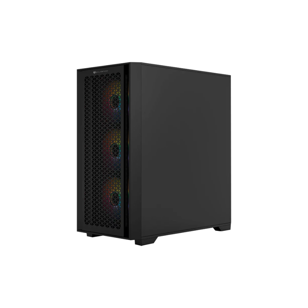 Gabinete Balam Rush Twin Mate 6000B Media torre negro cristal 4xVentiladores ARGB Mini ATX / Mico ATX sin fuente panel frontal intercambiable cristal/malla