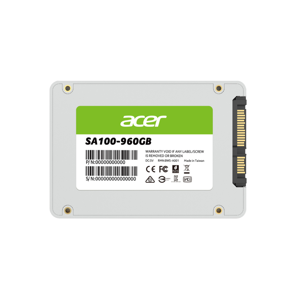 Unidad de Estado Solido Acer SA100 de 960GB, 2.5" SATA III 560MB/S